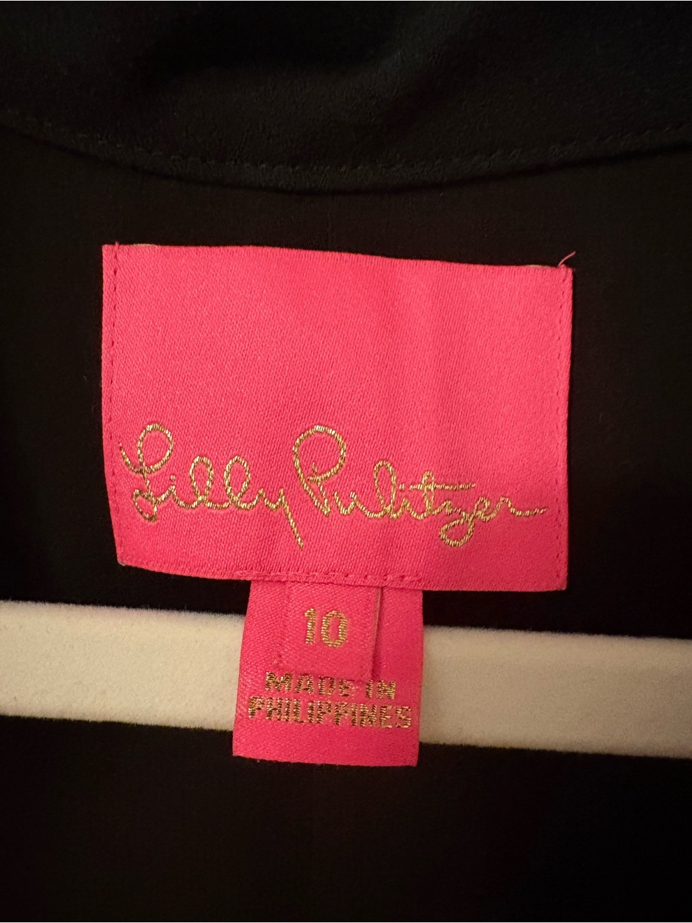 Lilly Pulitzer Black Pearl-Front Ruffle Mini Dress - Picture 4 of 4